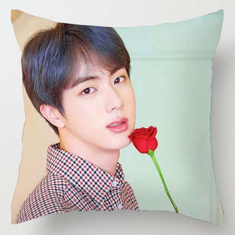 Cozy 45cm Kpop Bts Bangtan Boys Cushion Cover Decorative Soft Pillow Case For Home