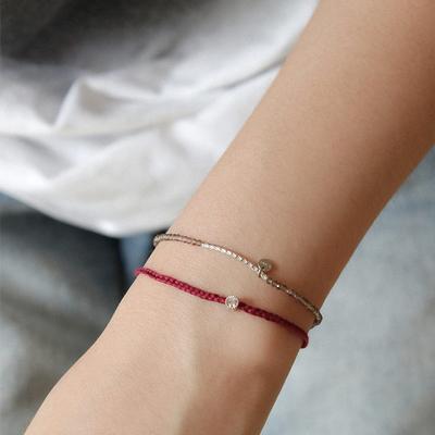 Jlauren Silk Cord Point Pendant Bracelet B01003