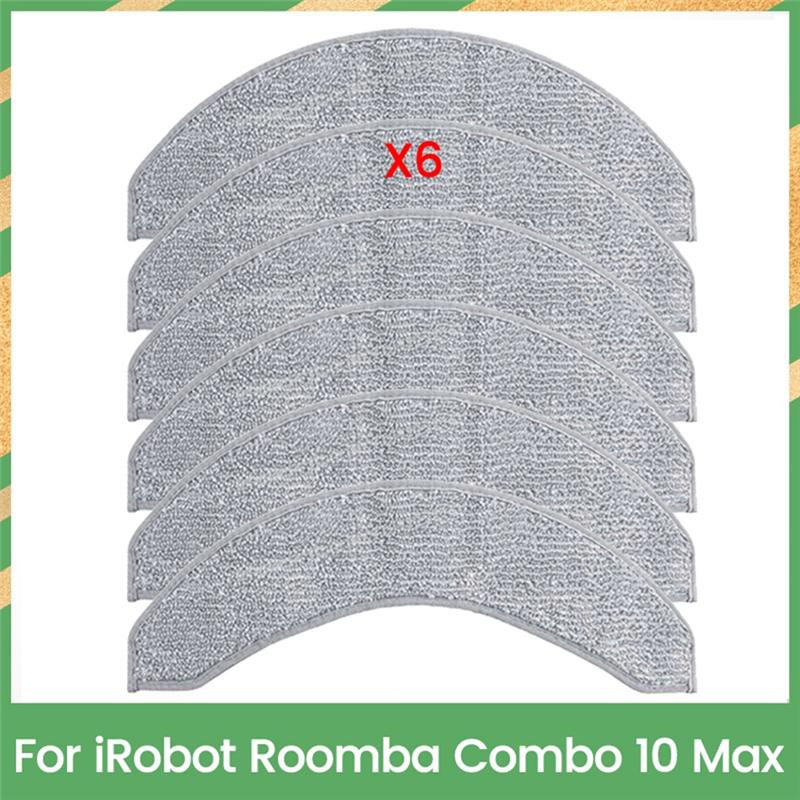 

A78E-Mop Cloth For Irobot Roomba Combo 10 Max Vacuum Cleaner Parts Efficient Household Cleaning Accessories 6PCS