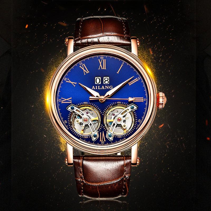 AILANG Мужские часы с двойным турбийоном и скелетом, автоматические ...