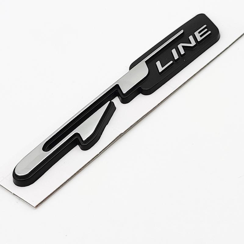 3d ABS Chrome Black Logo GT Line Emblem Car Trunk Badge Adhesive Decal GT Line Sticker Accessories