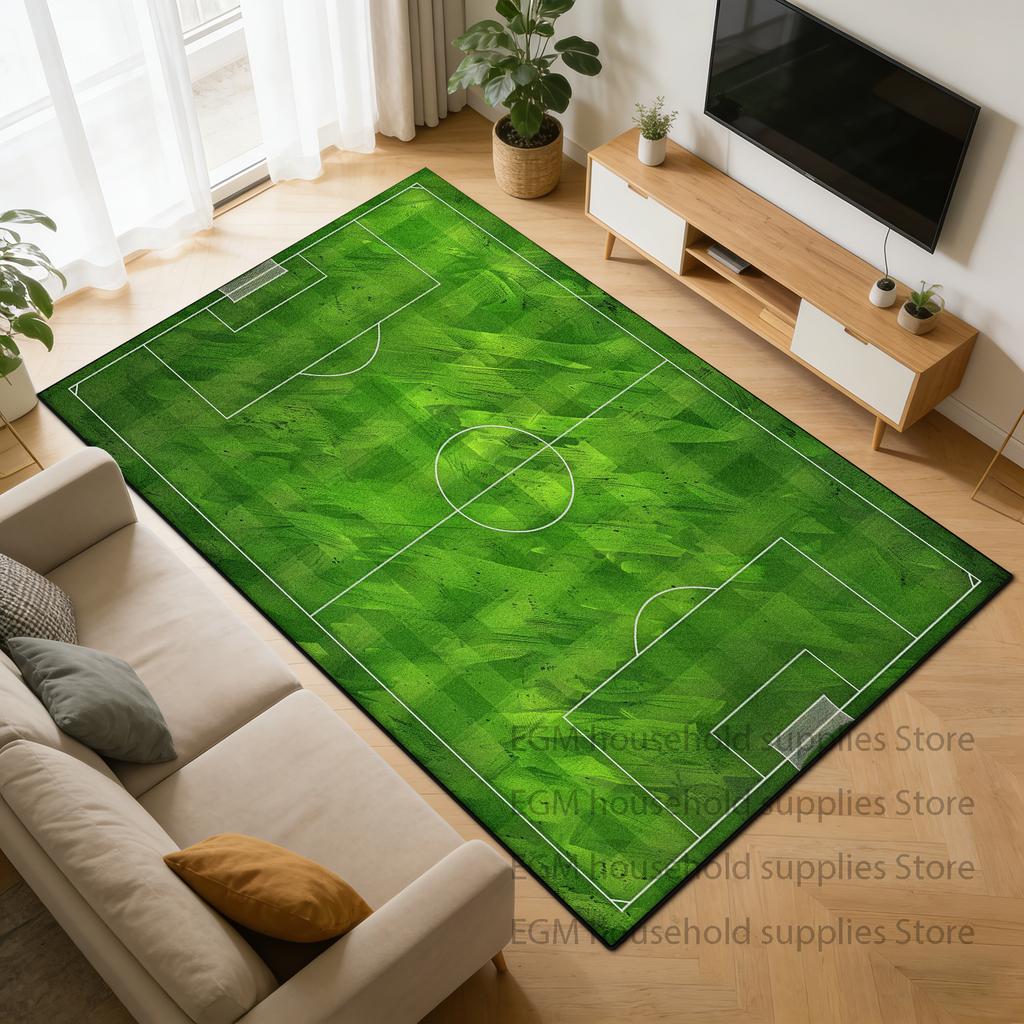 Football Field Carpet Modern Living Room Foldable lounge Floor Mats Non-slip Bedroom study customizable large size Rugs Washable