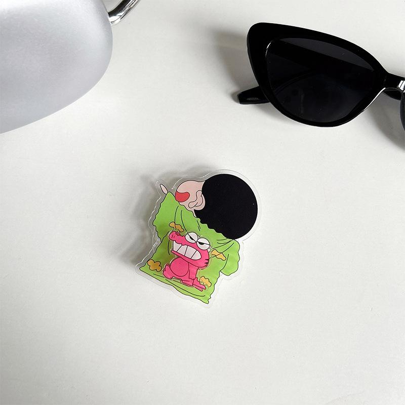 Cartoon Cute Little New Snot Dumby Can Rotate Mobile Phone Airbag Bracket Wind Back Sticker Ring Niche