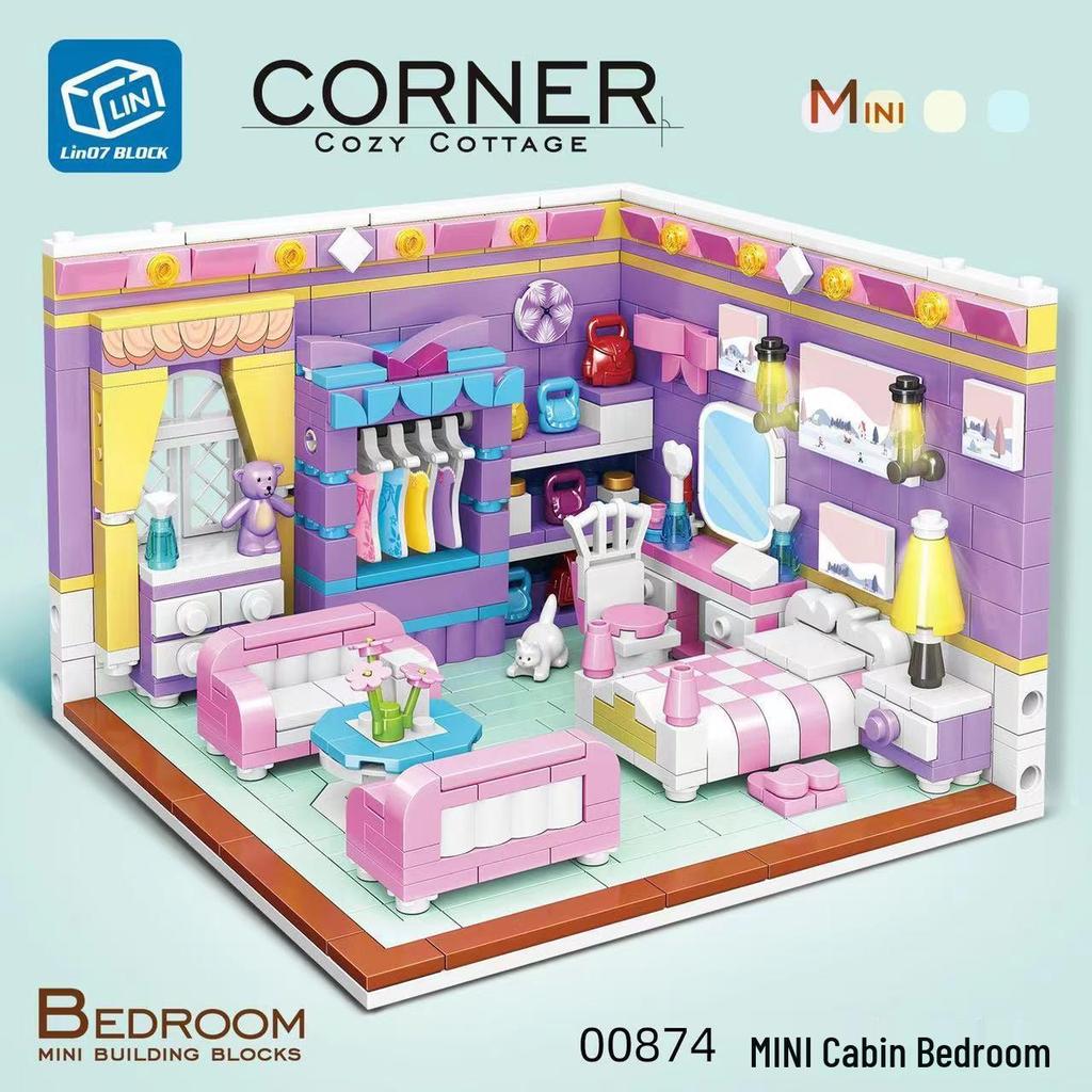 Zhegao Mini House Street View Kitchen Blocks: Creative Educational Toys Compatible with Lego for Girls.