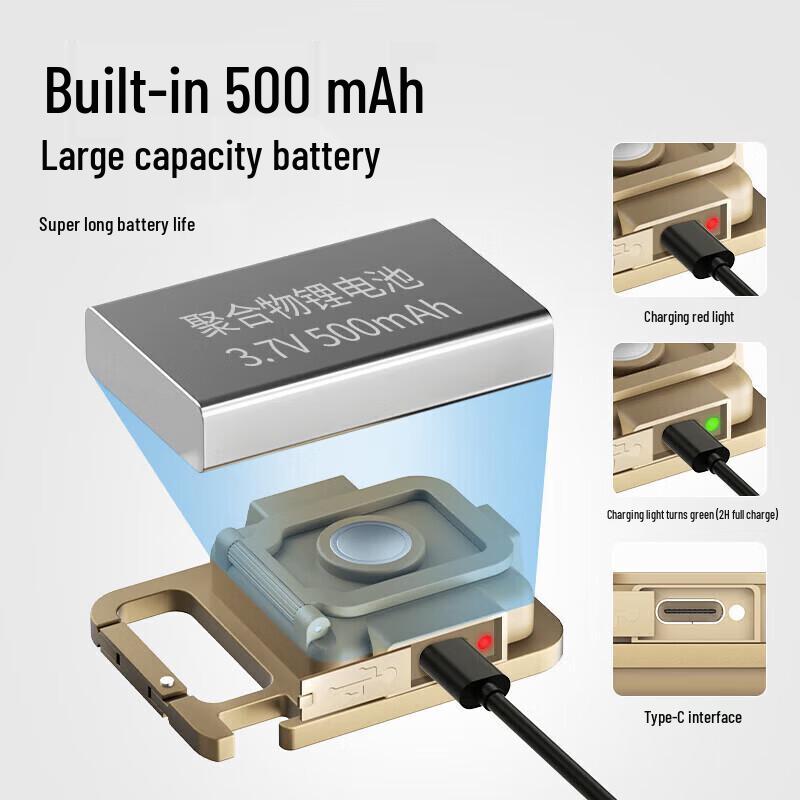 TAN XIAN ZHE Mini Rechargeable Keychain Work Light