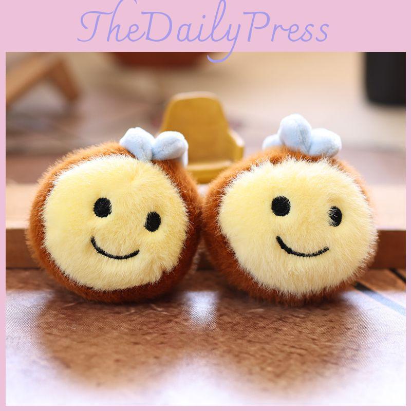 Bee Cartooninspired Plush Toy Cute Keychain Doll Backpack Pendant Holiday Gift