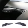 2Pcs Real Carbon Fiber Steering Wheel Whift Protection Cover  For Tesla Model 3 Y Car Column Shift Knob Cover Decor Accessories