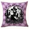 Witch with Skull and Books PillowcaseSuitable for living room bedroom sofa decorative cushion cover pillow cover
