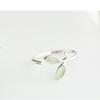 Niche Light Luxury High-end Young Leaf Opal Ring Women's Autumn New Opening Adjustable Index Finger Ring