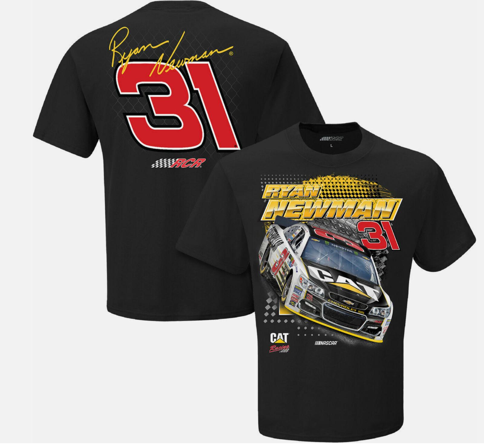 Ryan Newman 31 NASCAR Caterpillar Black Spoiler Graphic Tee Shirt SZ XL Cat NWT XXL