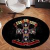 Guns N Roses (1) Round Office Rug Decorative Floor Rug for Office Bedroom Living Room and Home Space