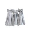 Coral Fleece Bow Hand Towel - Soft, Absorbent, Lint-Free, Hangable Cloth 