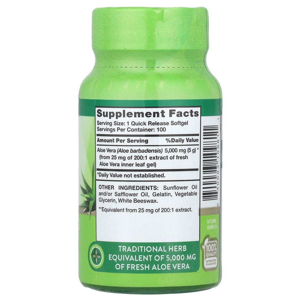 iHerb Nature's Truth Potent Aloe Vera 5000mg Rapid Release Softgels, 100 Count