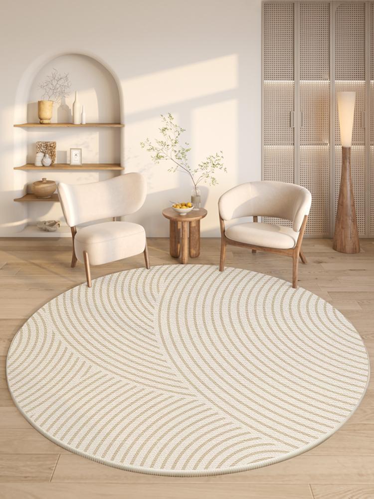 Modern Style Rugs for Bedroom Minimalist Living Room Decoration Round Anti-slip Carpet Soft Bedside Floor Mat Washable Study Rug