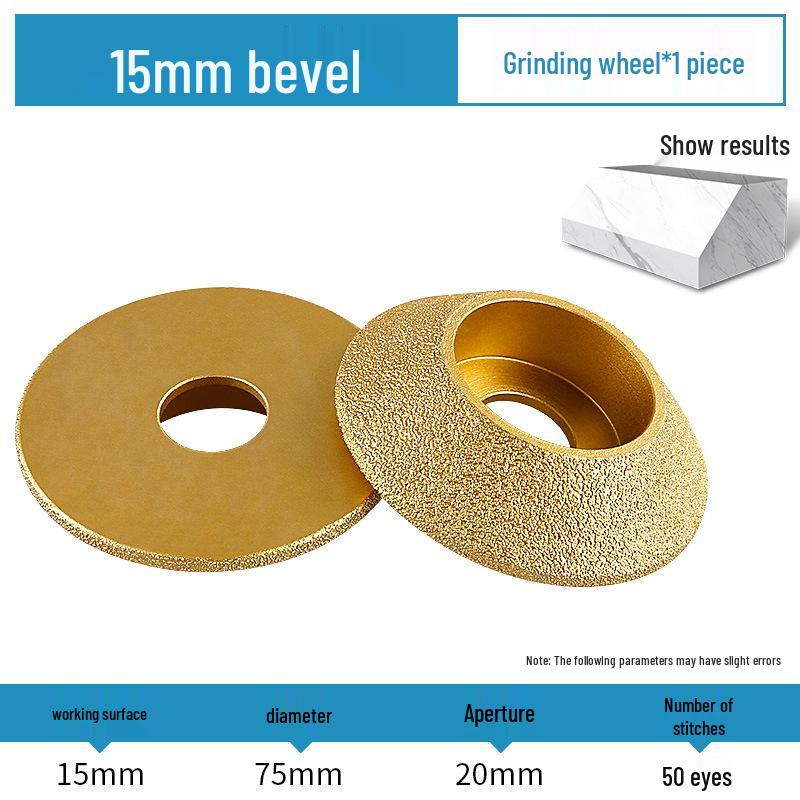 Stone Grinding Wheel for Marble & Granite: Chamfering, Grooving, Rounding, Arc Angle Grinder Head