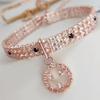 Pet Supplies, Colorful Crystal Necklace, Smiling Zircon, Three Row Diamond, Cat and Dog Accessories, High-end, Dog Gift
