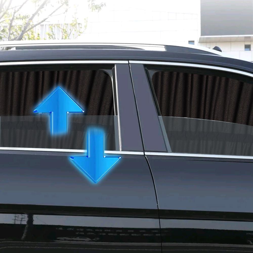 Lot de 2 rideaux de confidentialité pour voiture, pare-soleil, fenêtre latérale, rideau à ventouse, tissu chauffant, protection UV, accessoires universels pour intérieur de voiture