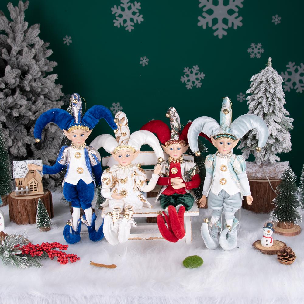 NUOVO Elfo Rosso Oro Peluche Bambola Elfo Giocattolo Albero di Natale Ornamenti Capodanno Vacanza Migliori Regali per Bambini Navidad Natal adornos de navidad