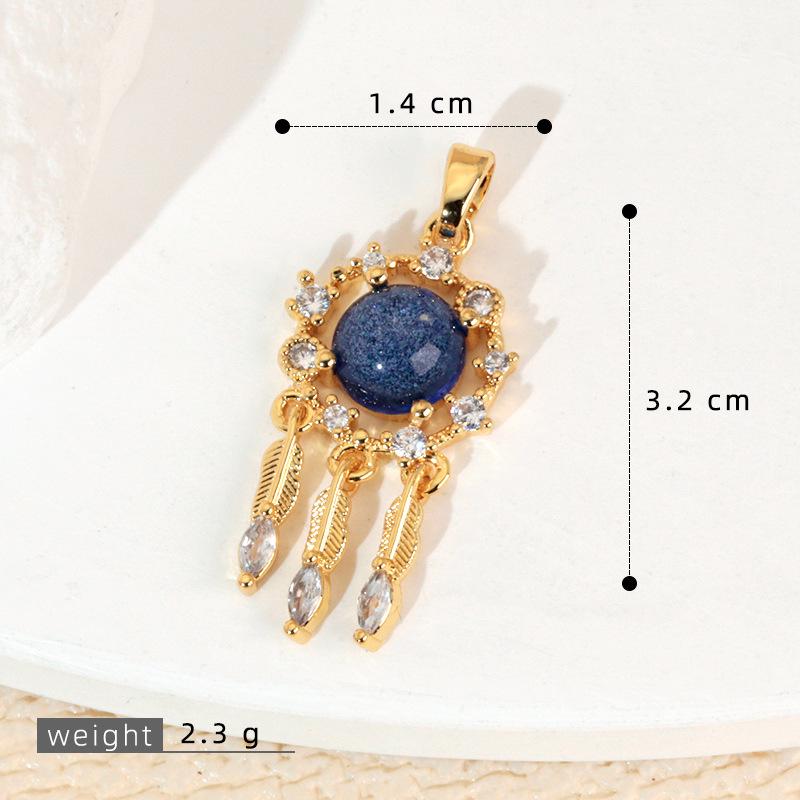 Koppar Stjärnklar Himmel Sol & Måne Hängsmycke Halsband - Mångsidigt Lyxigt Nyckelbenskedja Accessoar