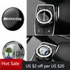VOFSB1 Hot W204 W210 For Benz AMG 29mm Car Central Control Multimedia Button Cover Trim Knob Sticker For Mercedes Benz AMG GLC C CLA GL
