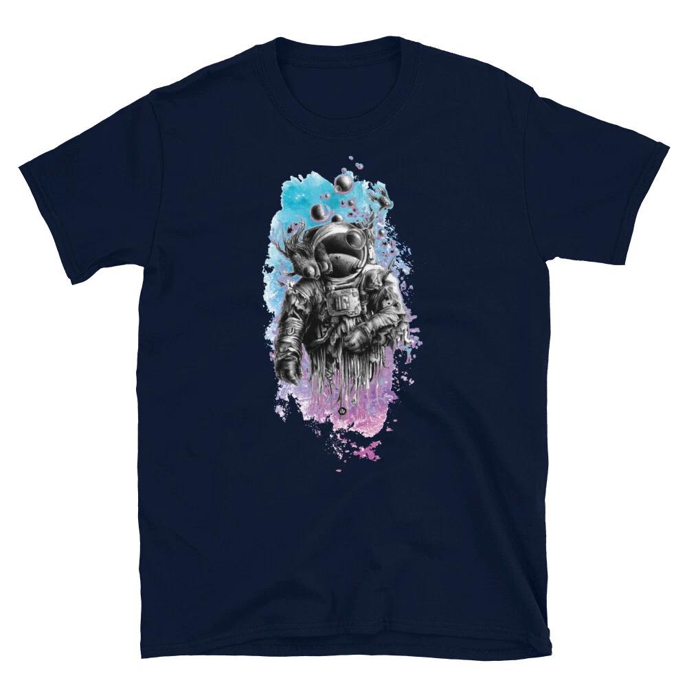 Astronaut with Bubbles and Space Fish Short-Sleeve Unisex Children s Children s T Children s T-shirt 140