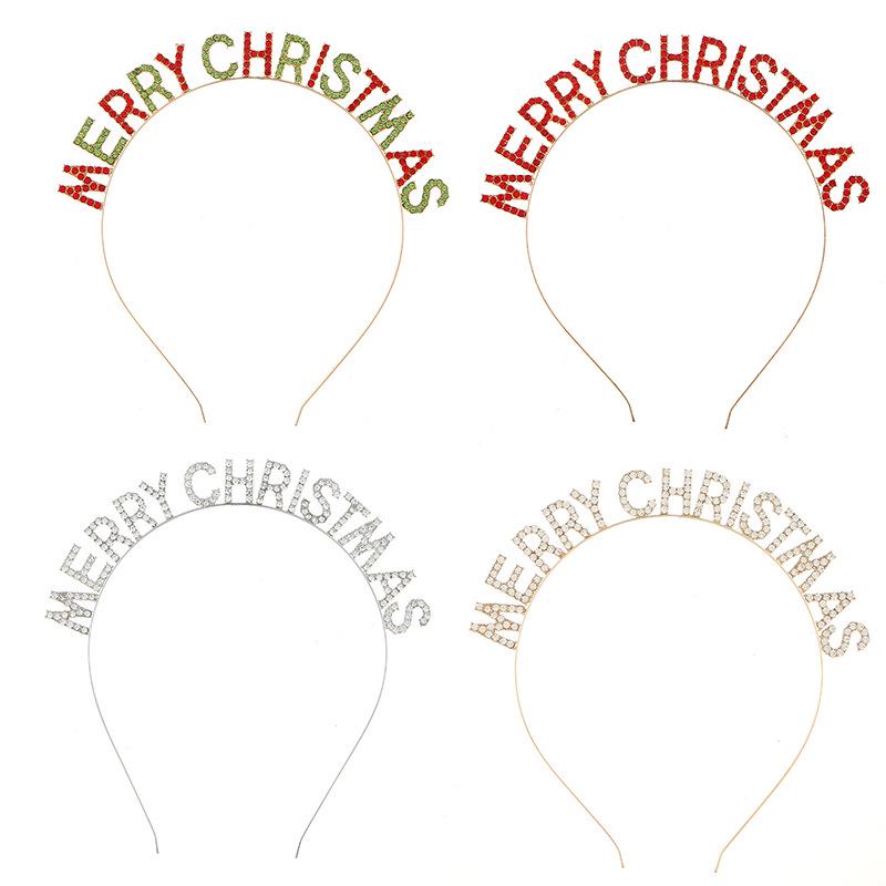 Europäische und amerikanische Mode FROHE WEIHNACHTEN Stirnband Haaraccessoire - Festliche Verkleidungskopfbedeckung