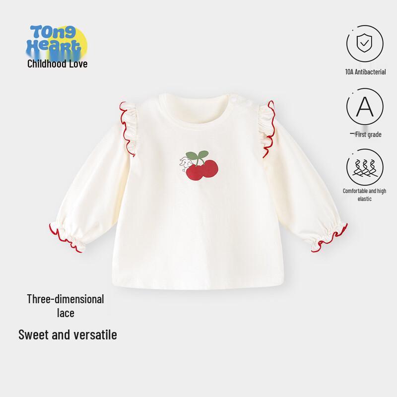 Baby Girls  Cherry Rabbit Long Sleeve T-Shirt 80