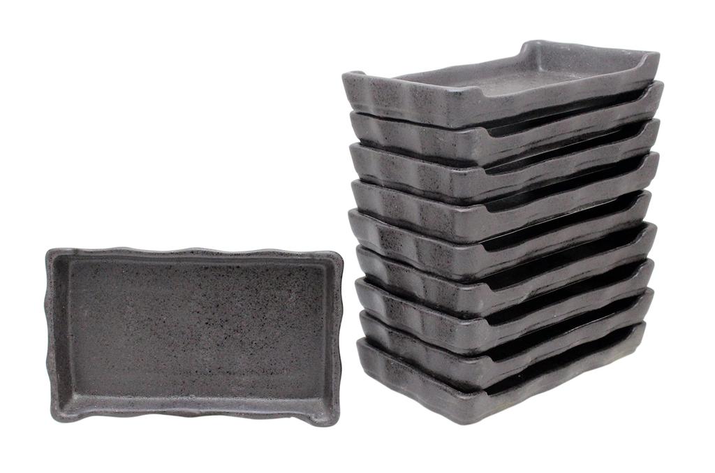 Castle Enterprise Mino Ware Japanese Cafe Series [Oden & Yakitori Plates] Yuteki Tenmoku Pattern, Set of 10