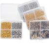 500 Pezzi/Scatola Kit per Creazione Gioielli Chiusure a Moschettone & Anellini con Scatola per Fai da Te Catena Collana Bracciale Cavigliera Forniture Connettori