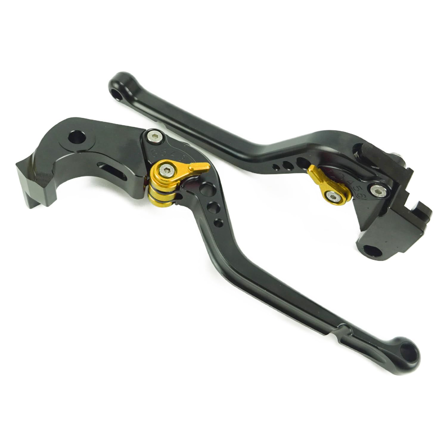 

K27 Black (Gold) Frosted Matte Kawasaki Brake Clutch Lever 6 Level Adjustment Long Fit Z900RS Ninja 1000 Z1000 ZX-6R etc чёрный