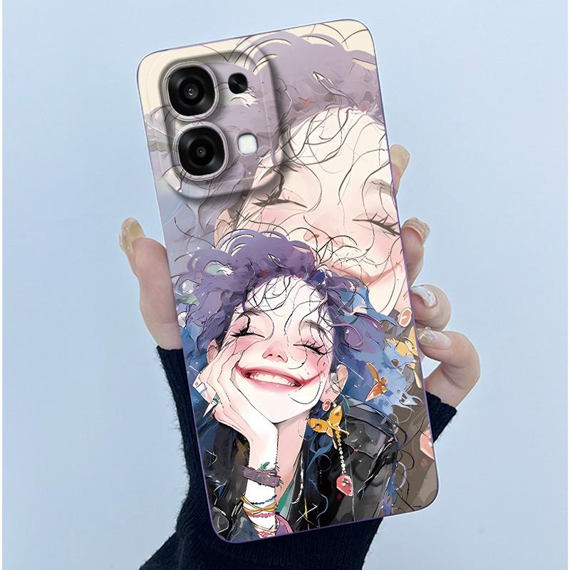 For Oppo A6 Pro 5G 4G Case Fashion Simplicity Oil Painting Floral Silicone Soft Phone Casing New Design Shockproof Back Cover
