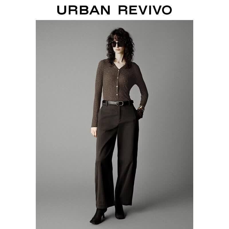UR Women's Textured Button-Front Knit Cardigan
