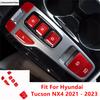 Car Electronic Handbrake EPB Button Sequin Decoration Cover Trim Red Accessories Interior Fit For Hyundai Tucson NX4  -