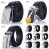 1pcs Men Belt Imitation Leather Black With Steel