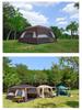 Spacious Waterproof Outdoor Tent with Two Bedrooms and Living Room, Accommodating 4-12 People for Family Camping