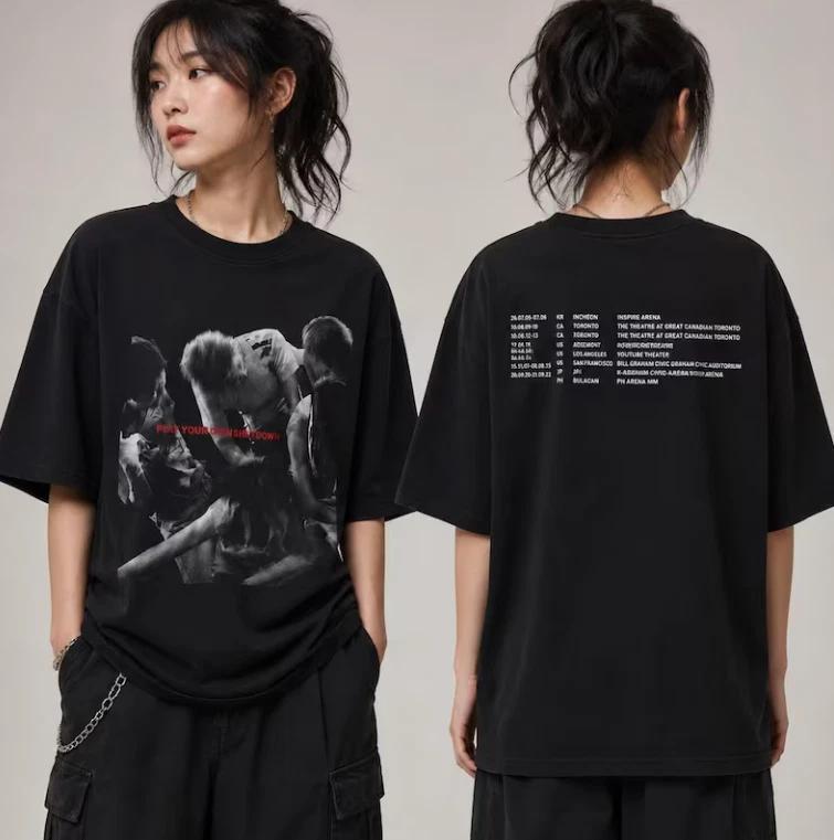 CORTIS Tour Tričko, Vintage Merch z Kpop Koncertu, Grafické Tričko Streetwear
