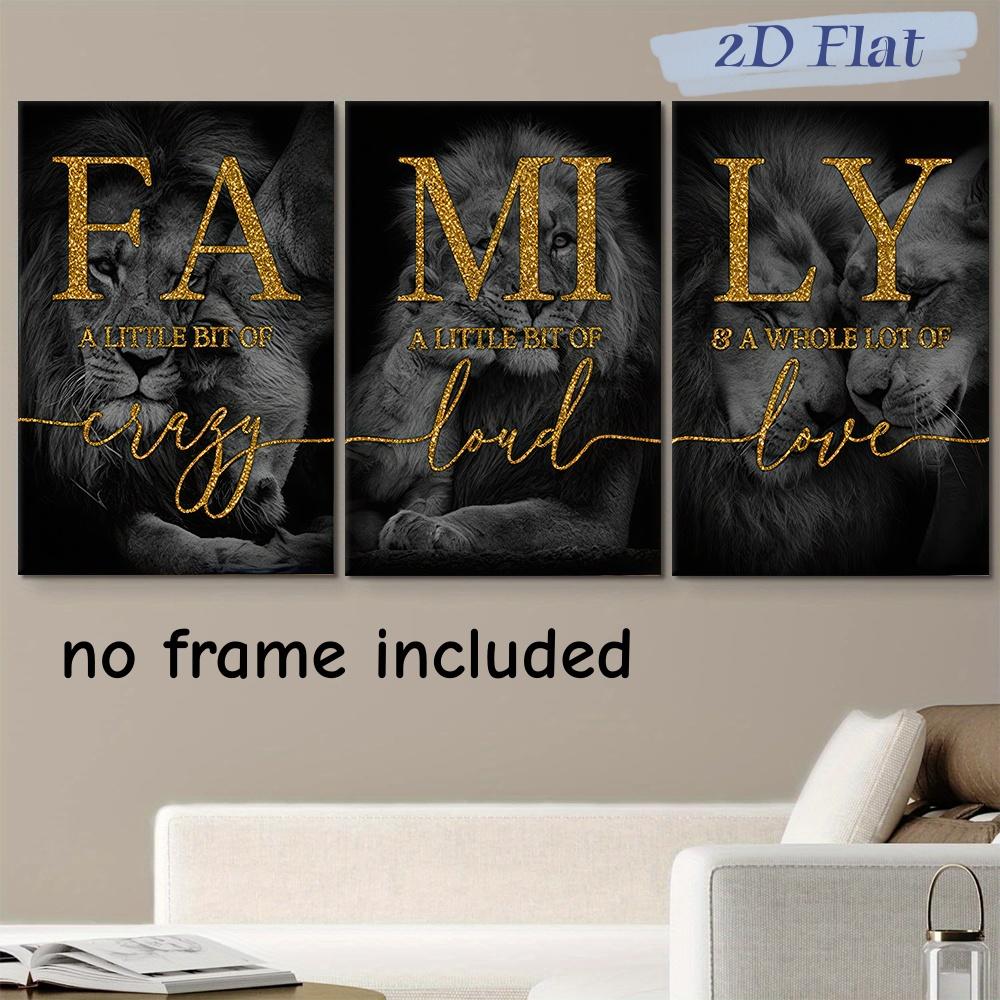 

3-piece set of FA lion art canvas hanging painting, modern minimalist living room, bedroom, study decoration painting, Nordic st (as the picture,20x30cm-3pcs)