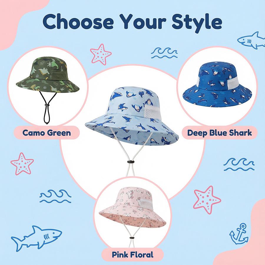 Children's Breathable Sun Hat with Detachable Face Cover for Outdoor Travel & Mountaineering