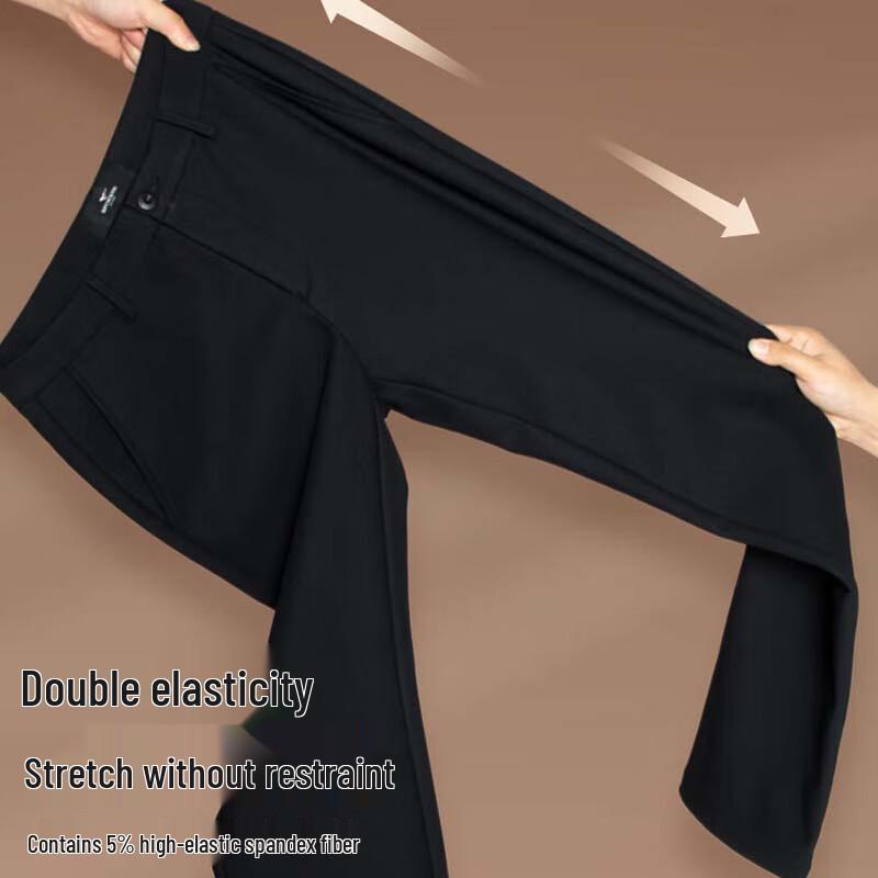 SEPTWOLVES Men's Business Fleece-Lined Casual Pants