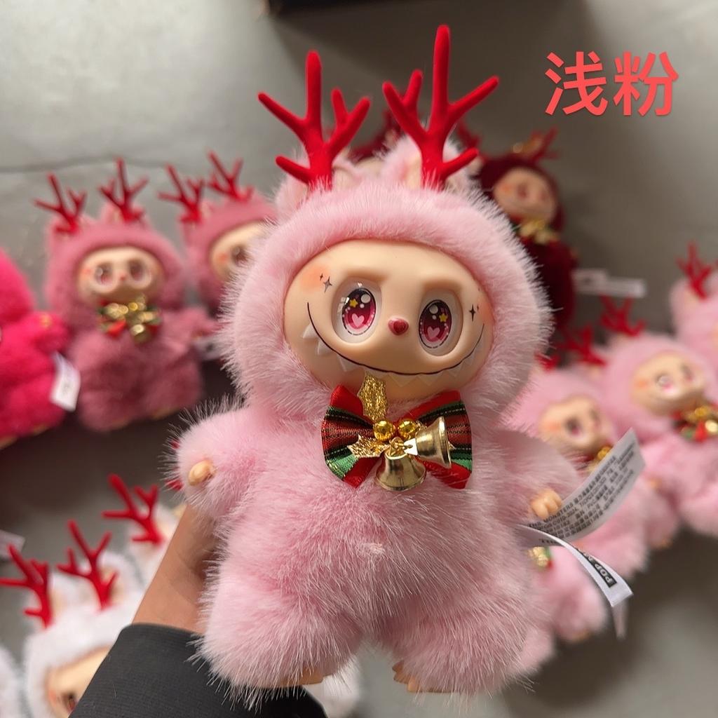 Christmas Elk Same Vinyl Face Keychain Pendant Christmas Plush Doll