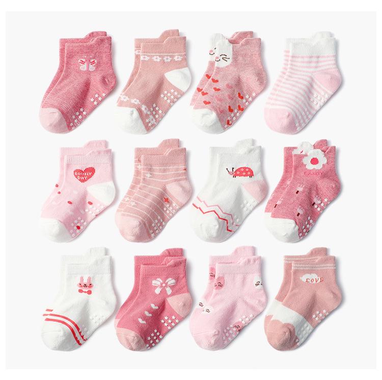 Striped Cartoon Non-slip Baby Boys Breathable Socks M: 12-14 (For Ages 1-3)