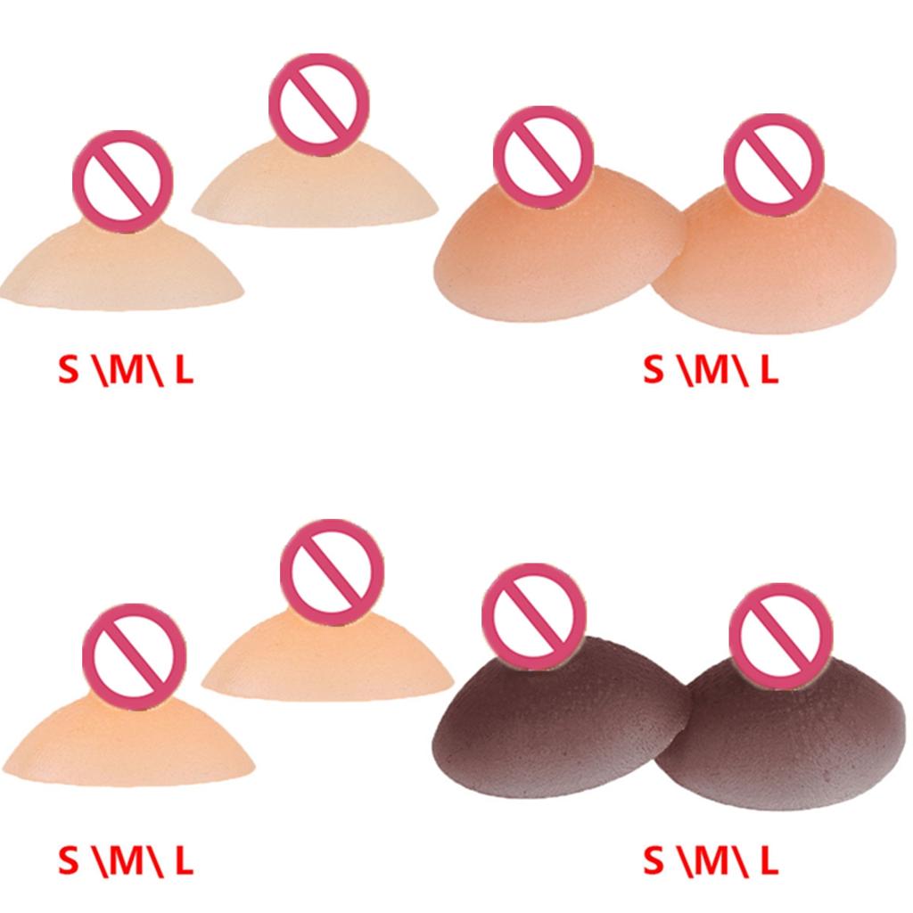 1 Pair Self Suction Reusable Washable Silicone Nipples for Breast Form Crossdresser Cosplay