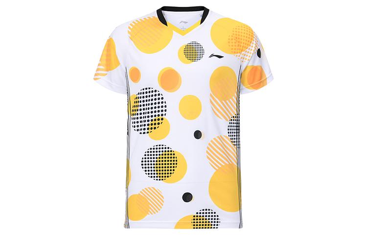 Li Ning T Shirt Men s Standard White/Corn Yellow AAYR381-1 XXL