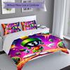 3pcs Marvin the Martian pattern bedding set duvet cover set includes duvet cover &pillowcases, perfect all season bedroom decoration & gift