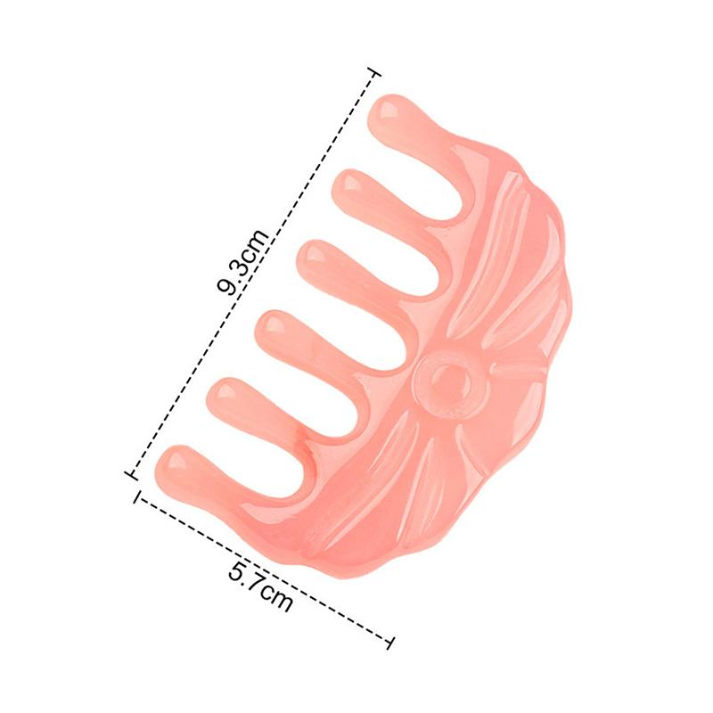 

1Pcs Meridians Massage Comb Six Teeth Resin Material Handless Male And Female Scalp Meridians Comb Round Head Comb Teeth Daily рожевий