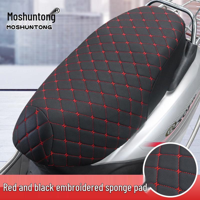 Moshuntong Thickened Winter Leather Seat Cushion for Electric Vehicle & Motorcycle