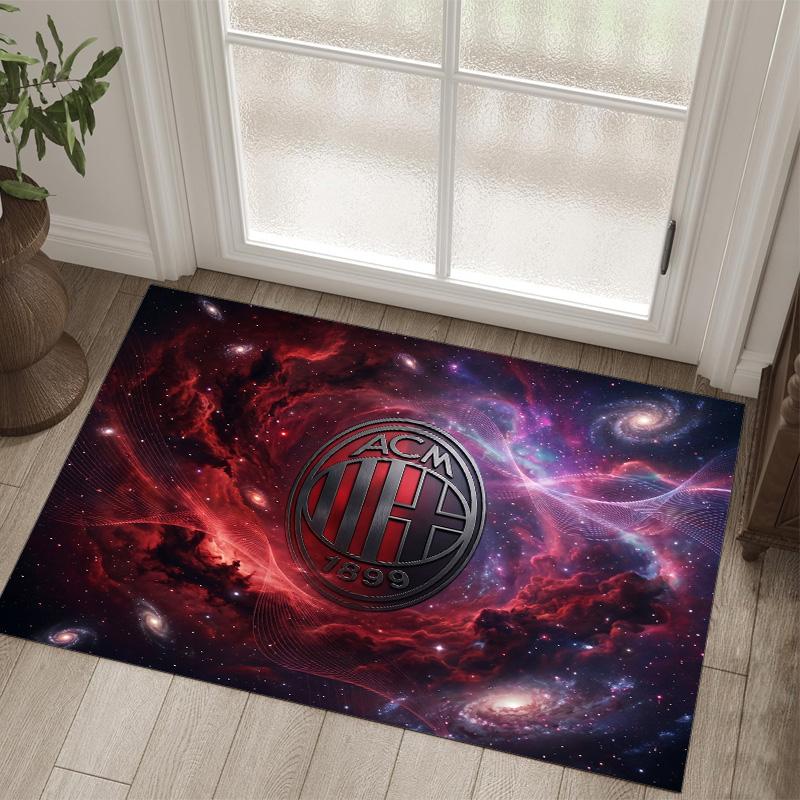 AC Milan Design Crystal Velvet Carpet Cozy Non?Slip Printed Rug For Bedroom Living Room Entrance