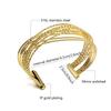 Vintage Stainless Steel Multi Layer Open Bangles Elegant Trending Bracelet for Girls Minimalist Accessories Jewelry
