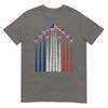 Patriotic Fighter Jets Usa Flag Red White Blue 4th Of July Tshirt