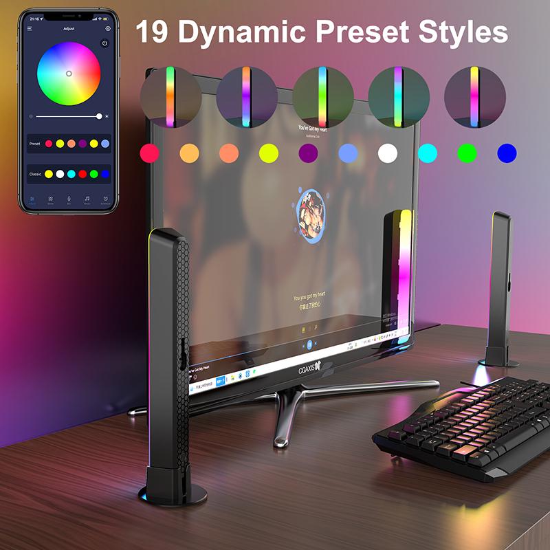 iMICE RGB Pickup Light APP Control For Computer Music Flash With Music Cool USB Light Colorful